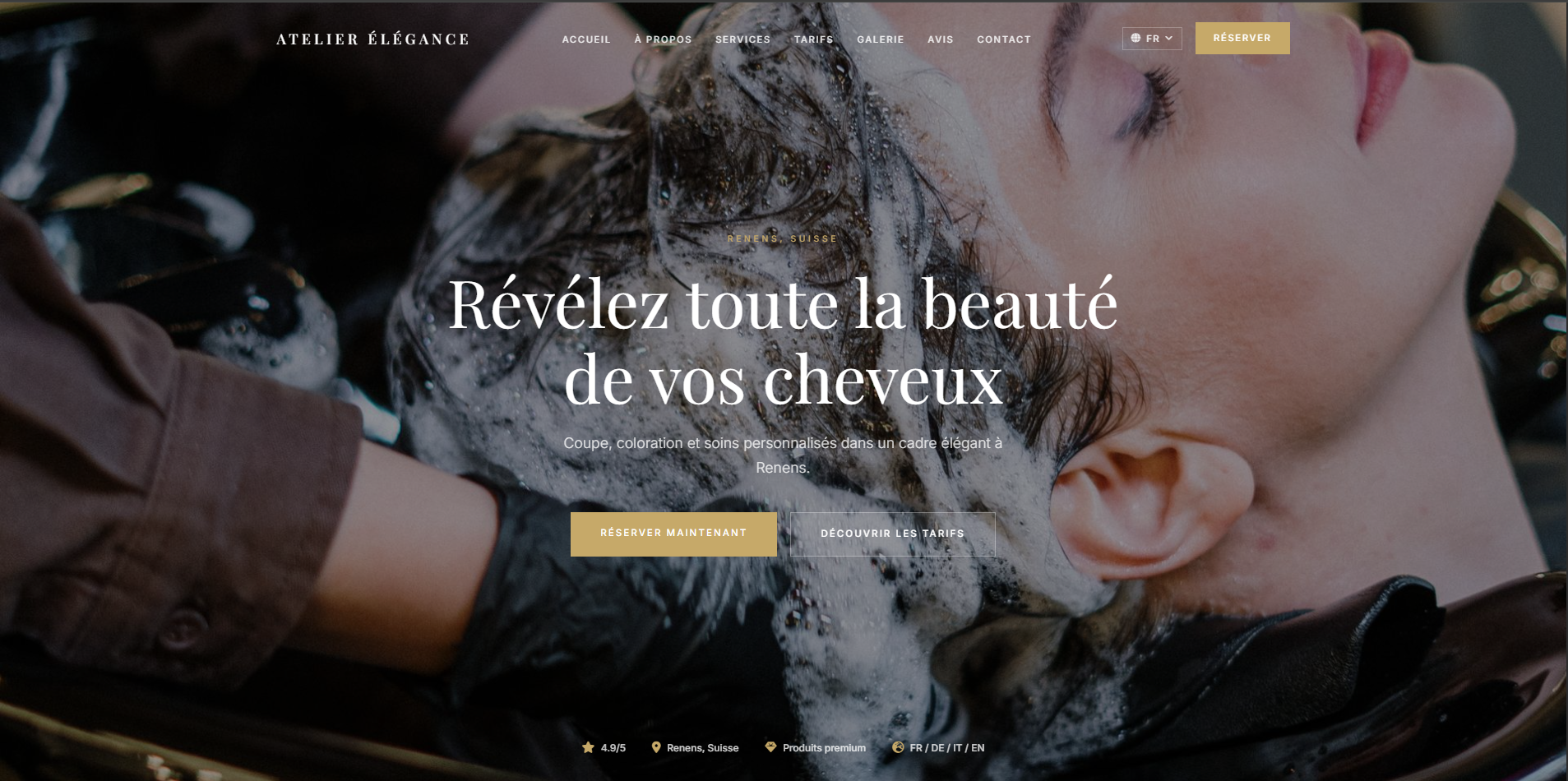 Atelier Élégance — Landing page